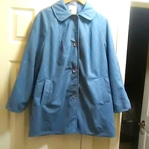 Light suede material button up front coat VINTAGE unique design by niccolini